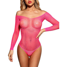 Body transparente com strass